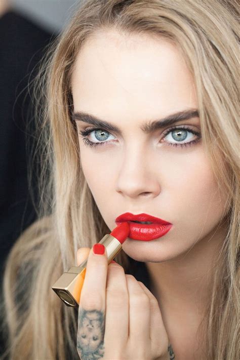 cara delevingne ysl lipstick color|Cara Delevingne: YSL Rouge Pur Couture Lips & Nails .